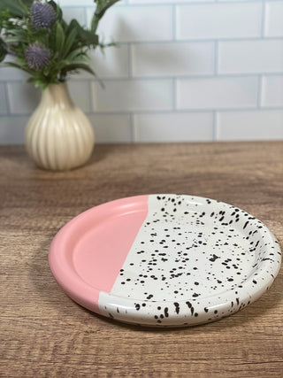 Pink Dalmatian Plate Set