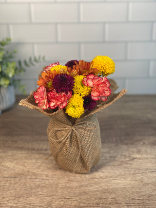 Seasonal Cupcake Bouquet (Real Flowers)